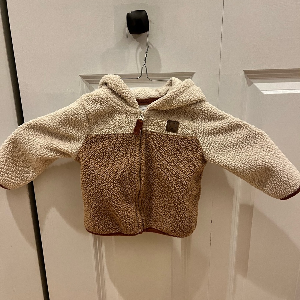 Carter's Cream and Brown Sherpa Jacket